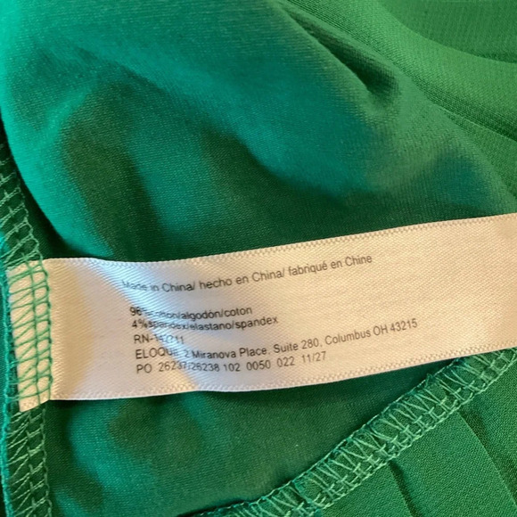 Eloquii Emerald Pleated Hem Top - Picture 4 of 4